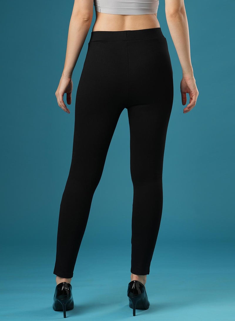 Globus Women Mid Rise Stretchable Skinny Fit Treggings - Image 5